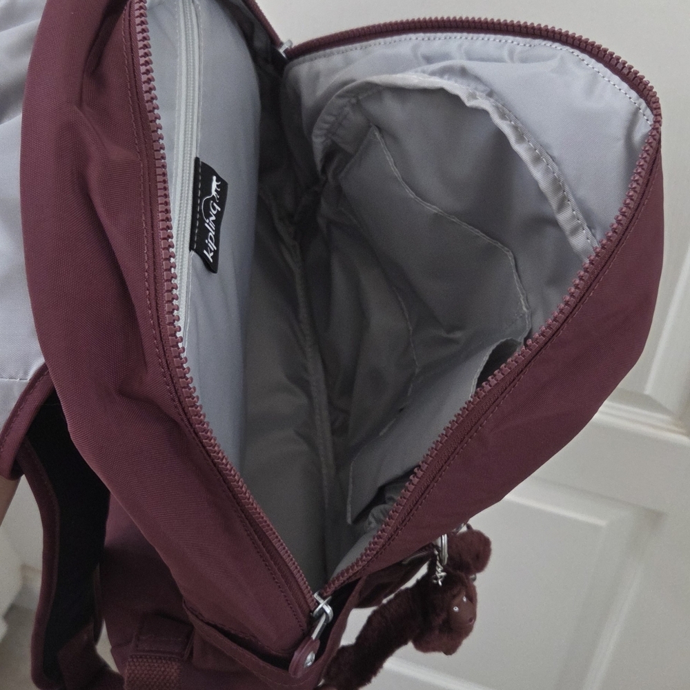 Kipling Fiona Medium Backpack In Wine Red - Picture 10 of 13